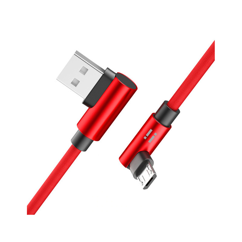 2m Gaming Micro USB Ladekabel - rot
